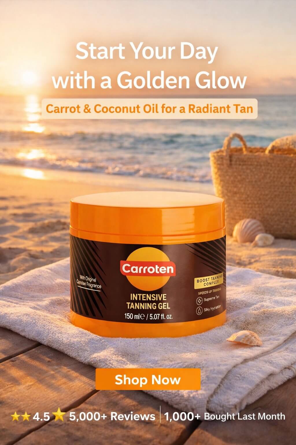 Carroten Tan Express Intensive Tanning Gel — Amazon 2026