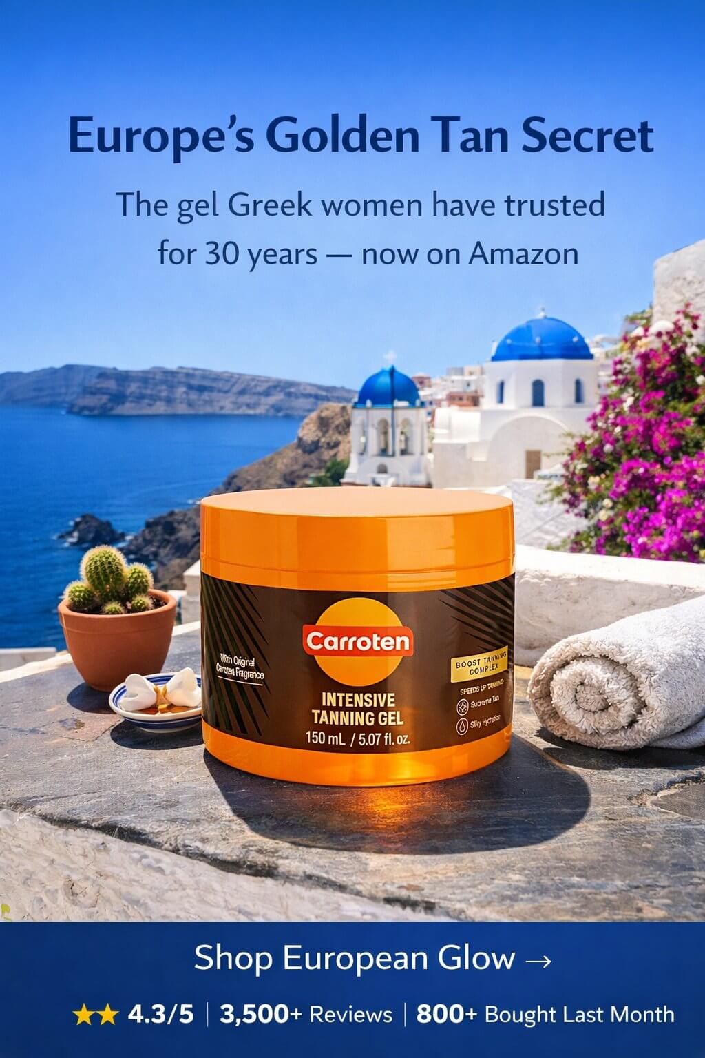Carroten Tan Express Intensive Tanning Gel — Amazon 2026