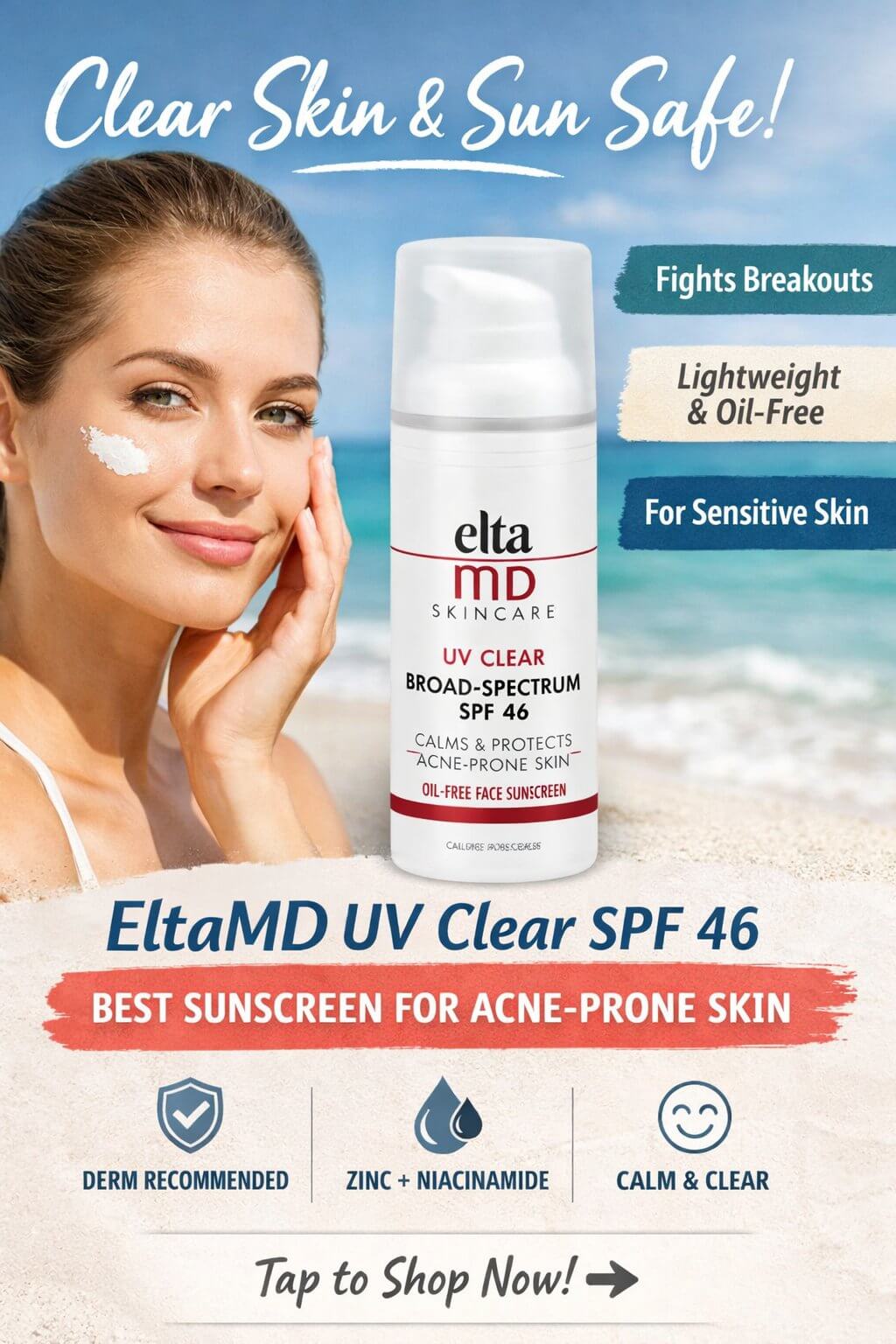 EltaMD UV Clear Face Sunscreen SPF 46 — Amazon 2026